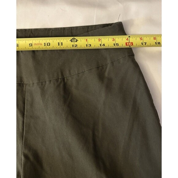 CHADWICKS Olive Green Pull On Pants Women 12 Petite Straight Leg Ankle Stretch - Picture 7 of 10